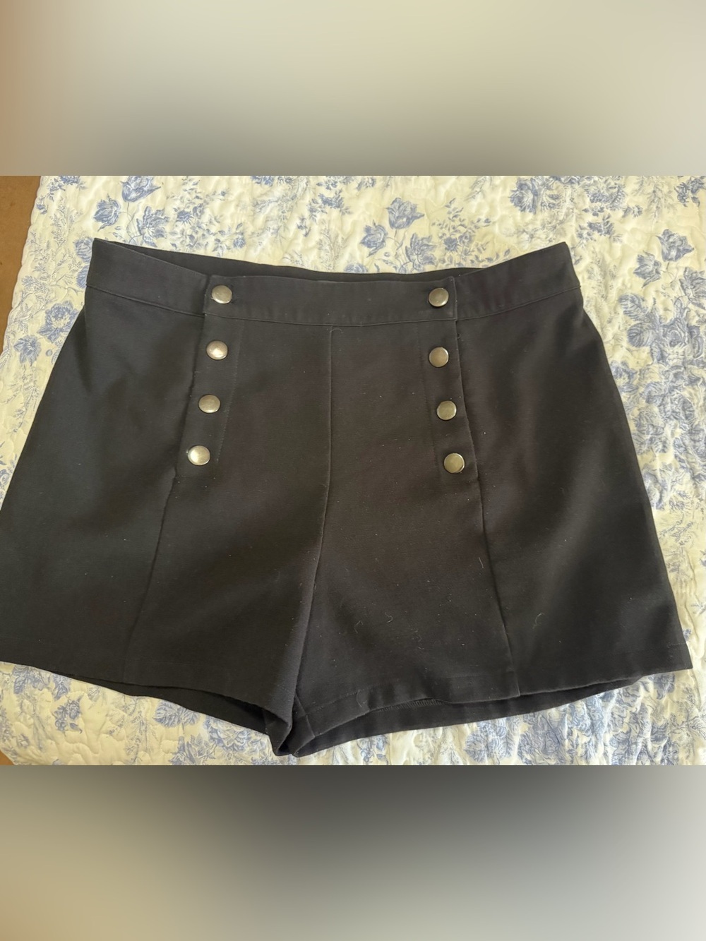 Forever 21 Black High-Waist Sailor Shorts